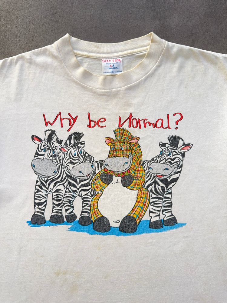 1990s Why Be Normal tee (L) image 3