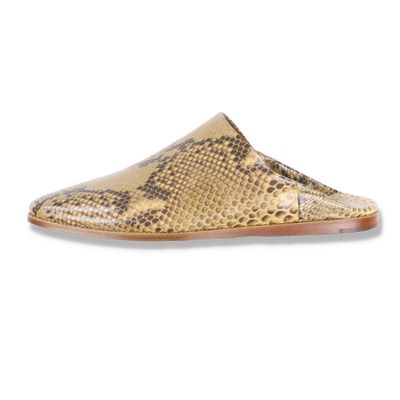 Celine Shiny Python Babouche Slippers