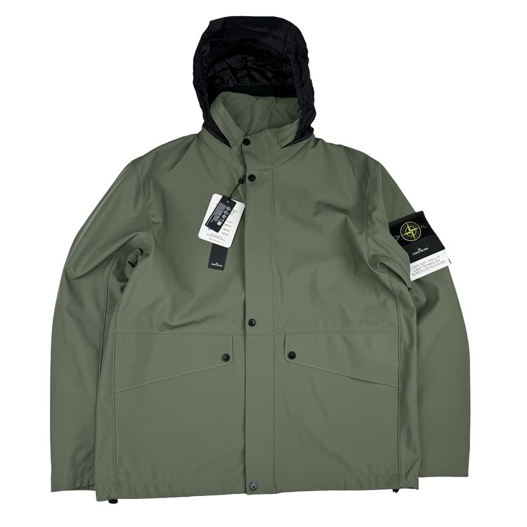 Stone Island 2024 Sage Green Light Soft Shell-R Jacket - XL
