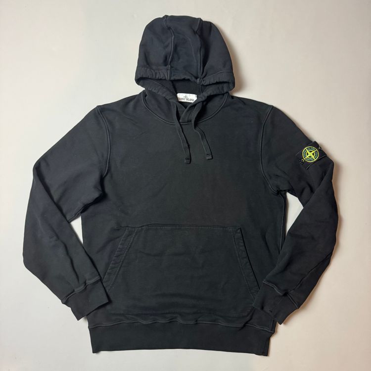 Stone Island Black Hoodie - Large
