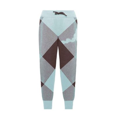 Kids Chestnut and Mint Knit Pants 1