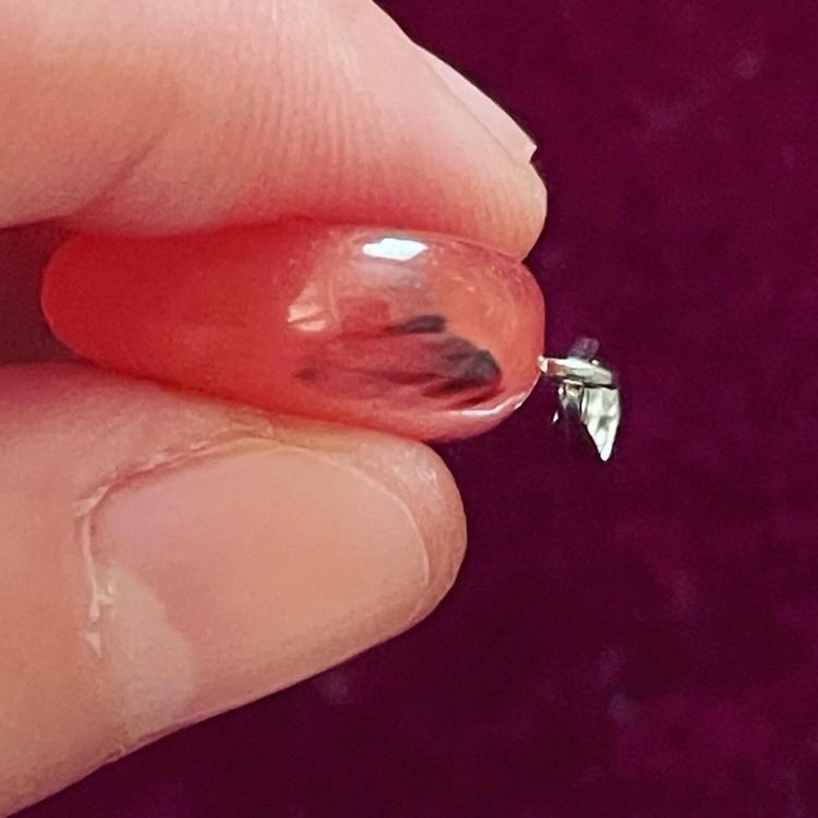New Cherry Quartz Puff Heart Love Crystal Pendant Healing Birthday Valentine Gift  2