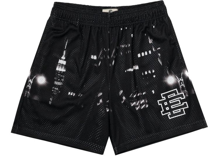ERIC EMANUEL EE BASIC SHORT BLACK NYC SKYLINE