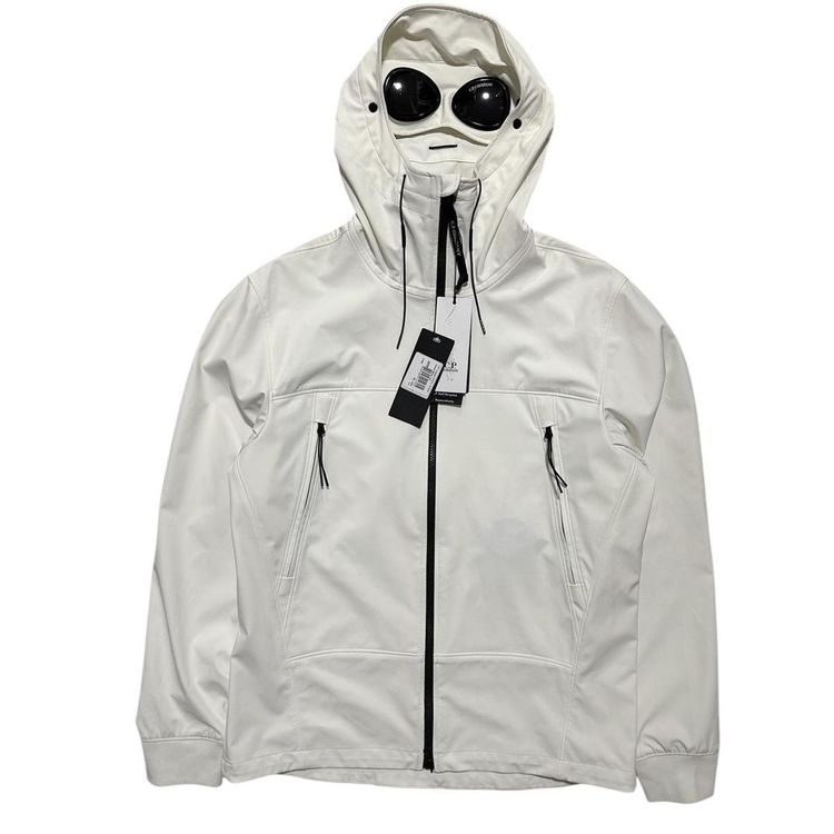 C.P. Company CP Company White Soft Shell Goggle Jacket product image