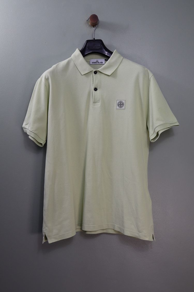 Stone Island Pastel Green Polo Shirt image 4