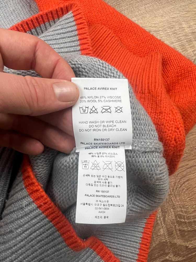 2024 Palace x Avirex Knit 'Burnt Orange' (M) 5