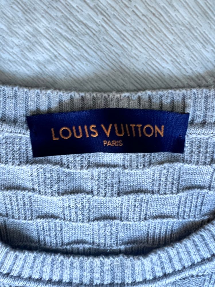 Louis Vuitton  DamiervGrey Knit Sweater image 2