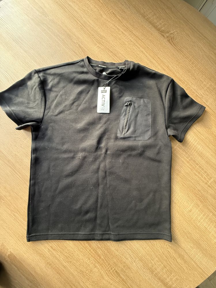 Other Black Short Sleeve T-Shirt With Zippered Chest Pocket product image