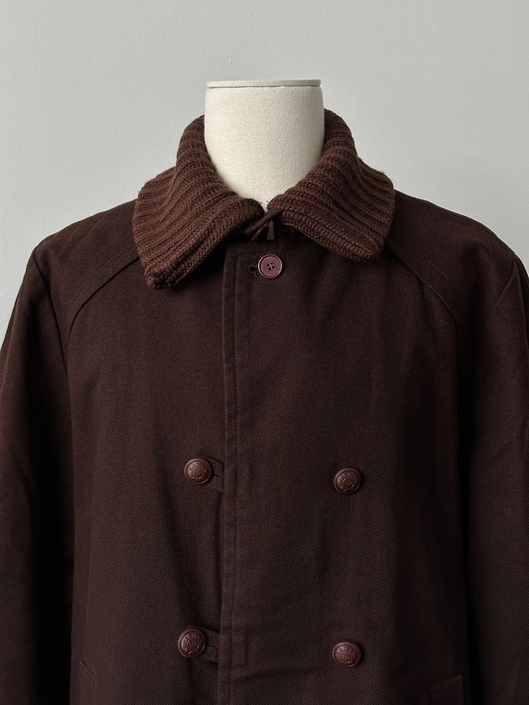 Armani Jeans 2000s Wool Funnel Neck Double Breasted Coat - L imagen 3