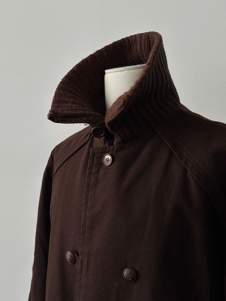Armani Jeans 2000s Wool Funnel Neck Double Breasted Coat - L imagen 6
