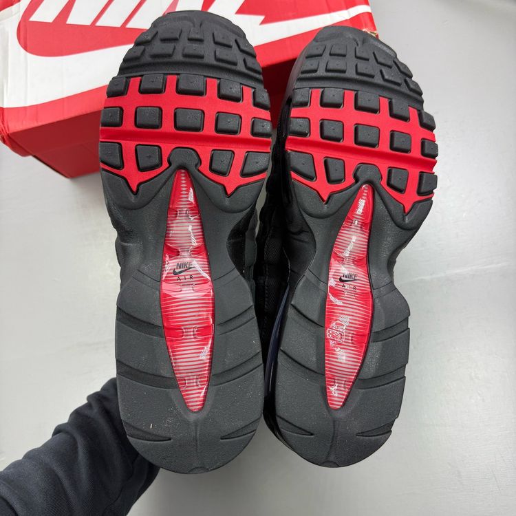 Nike Air Max 95 Size UK 12 Big Bubble OG Black University Red Men's IH1228-003 image 3