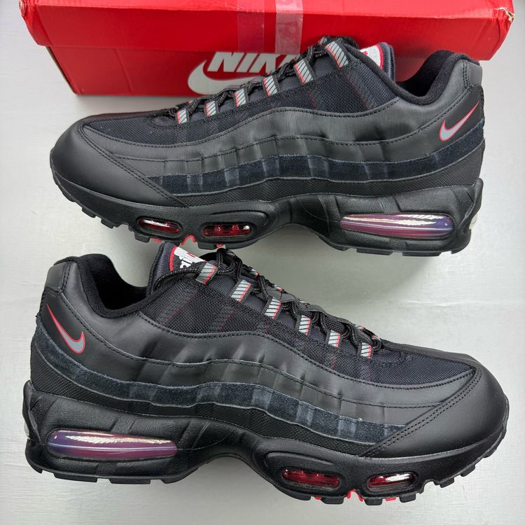 Nike Air Max 95 Size UK 12 Big Bubble OG Black University Red Men's IH1228-003 image 1