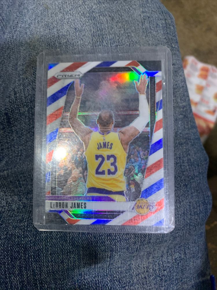 Panini 2024-25 Panini Prizm LeBron James Red White Blue Prizm Chalk Toss #130 Lakers product image