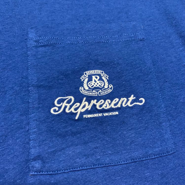 Represent XXS Permanent Vacation Royal Blue Pocket Tee 5