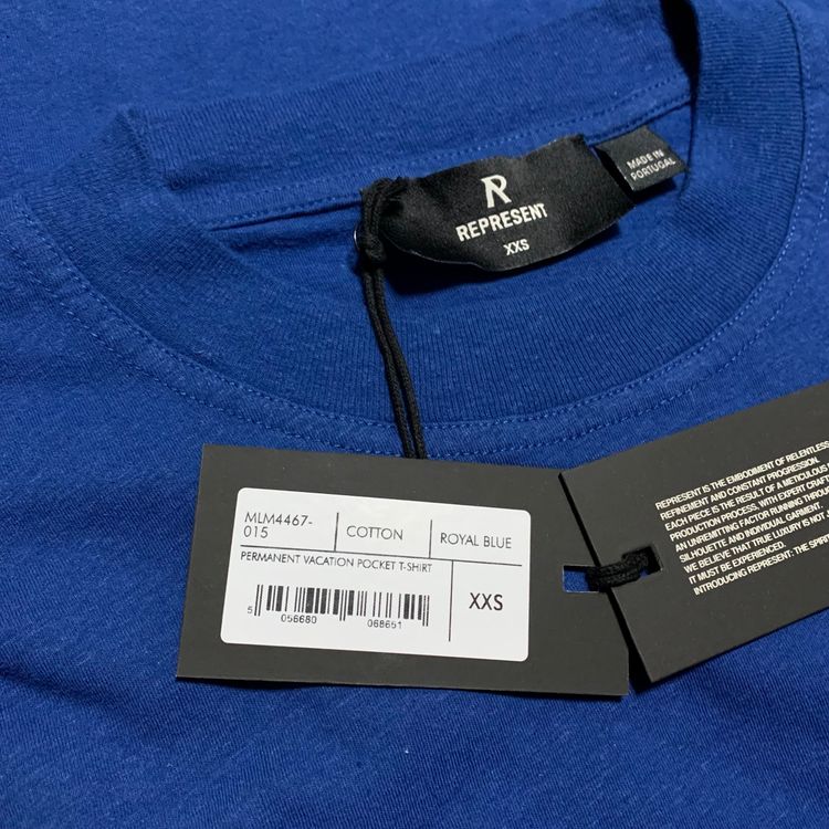Represent XXS Permanent Vacation Royal Blue Pocket Tee 6