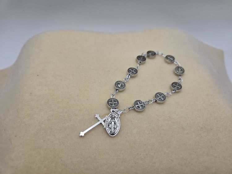 Other St benedictine Silver Religious Bracelet With Cross And Medallion product image