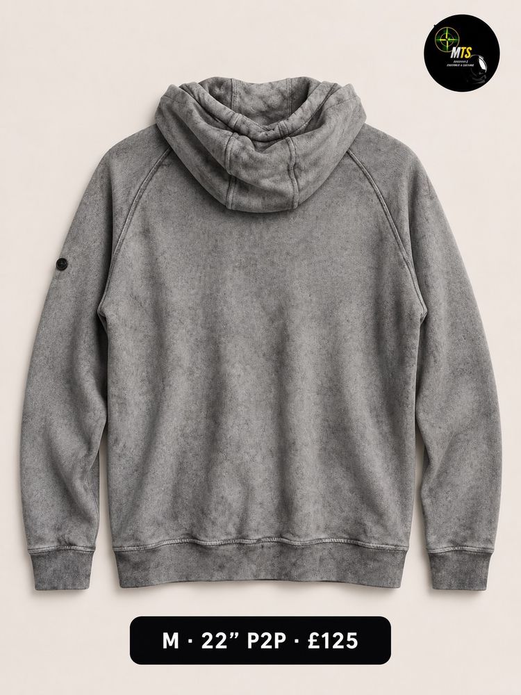 2034 Stone Island dust Grey Hoodie 22” p2p obraz 2