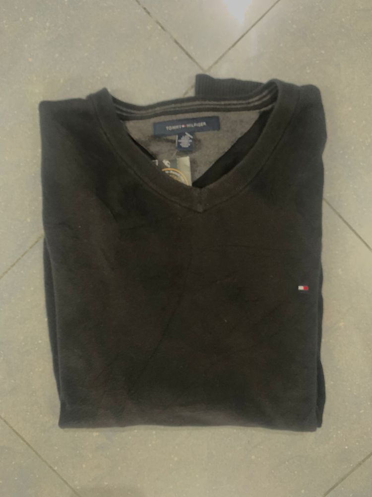 Tommy Hilfiger Black V-Neck Sweater