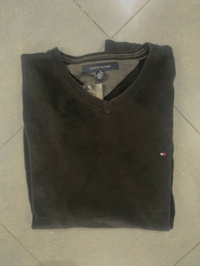 Tommy Hilfiger Black V-Neck Sweater