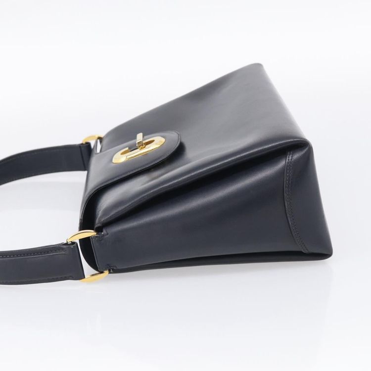 GUCCI Hand Bag Leather Black Gold Tone Auth 211014 - Jerrillo image 4