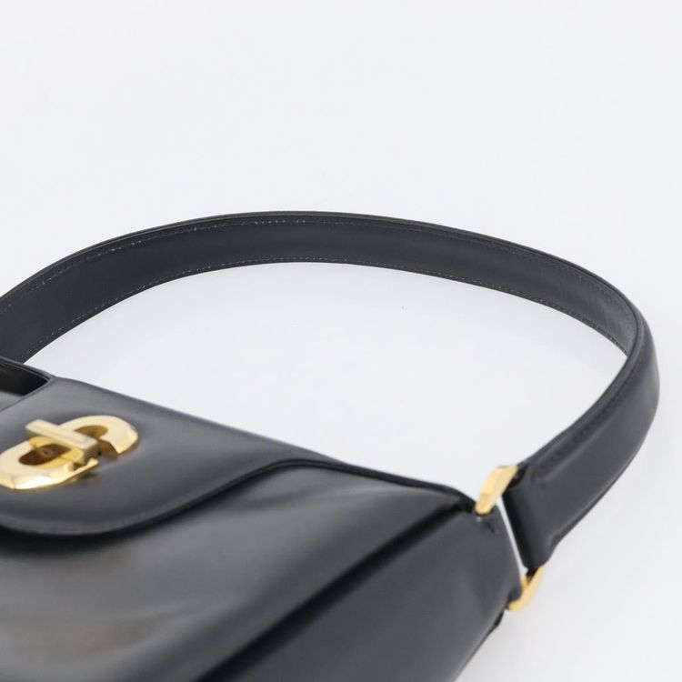 GUCCI Hand Bag Leather Black Gold Tone Auth 211014 - Jerrillo image 8