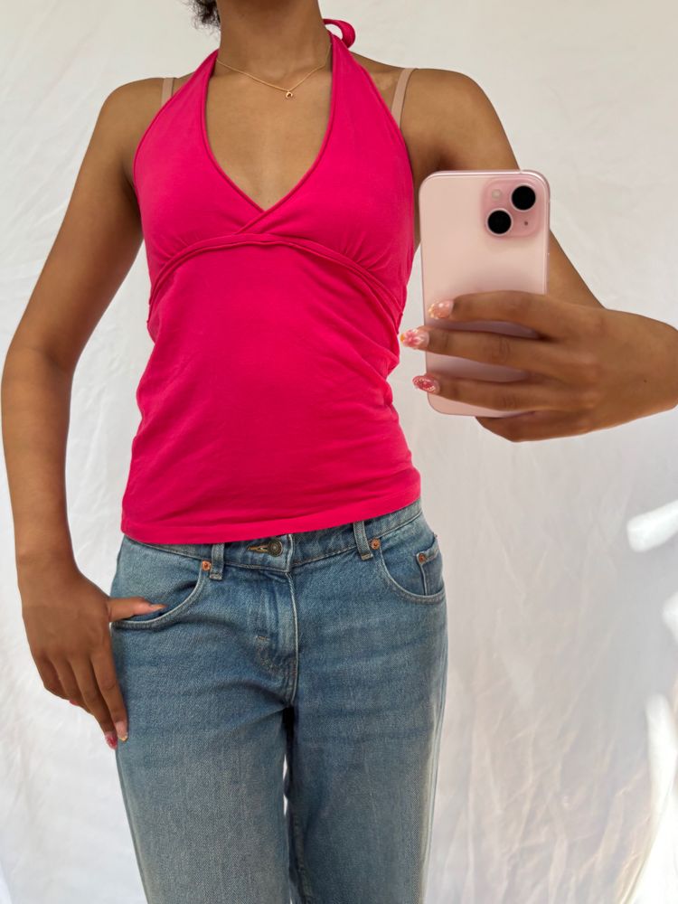 pink halter top