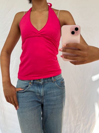 pink halter top