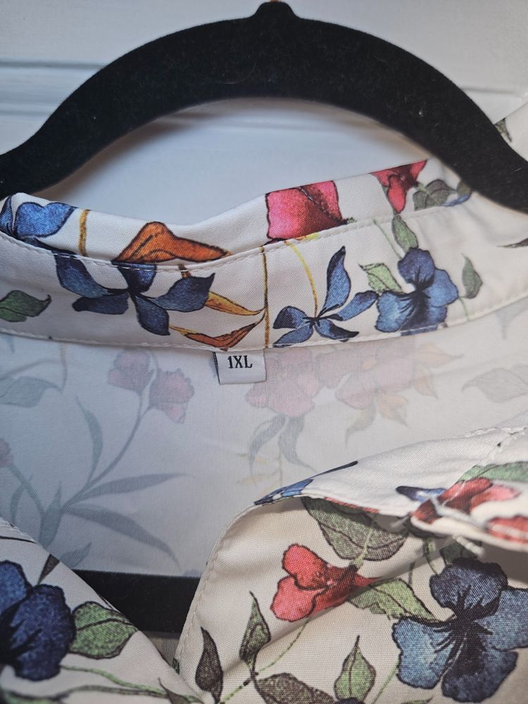 floral print blouse obraz 2