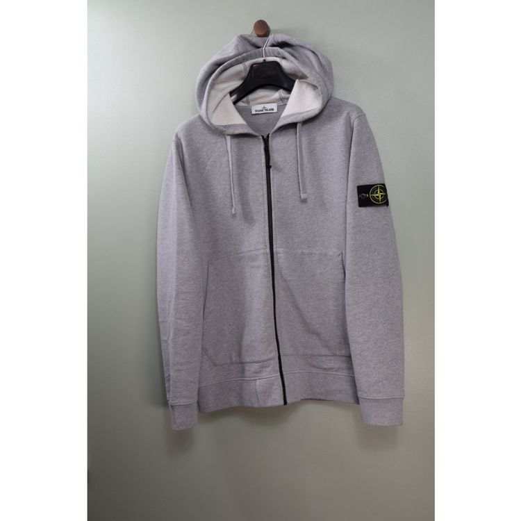 Stone Island Grey Zipped Hoodie