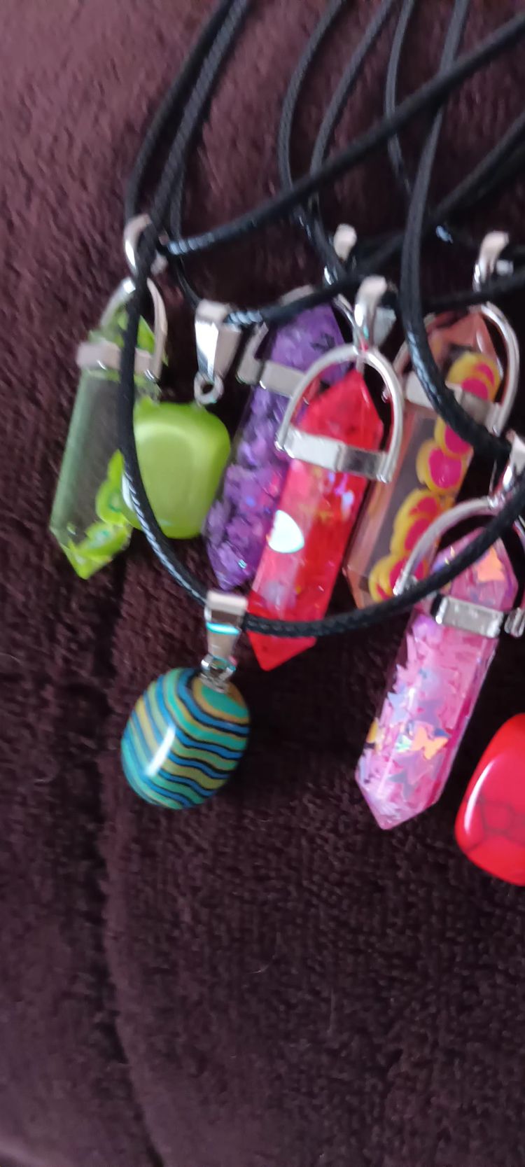 Colorful Stone Pendant Necklaces