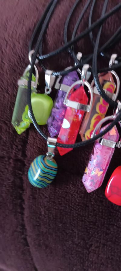 Colorful Stone Pendant Necklaces