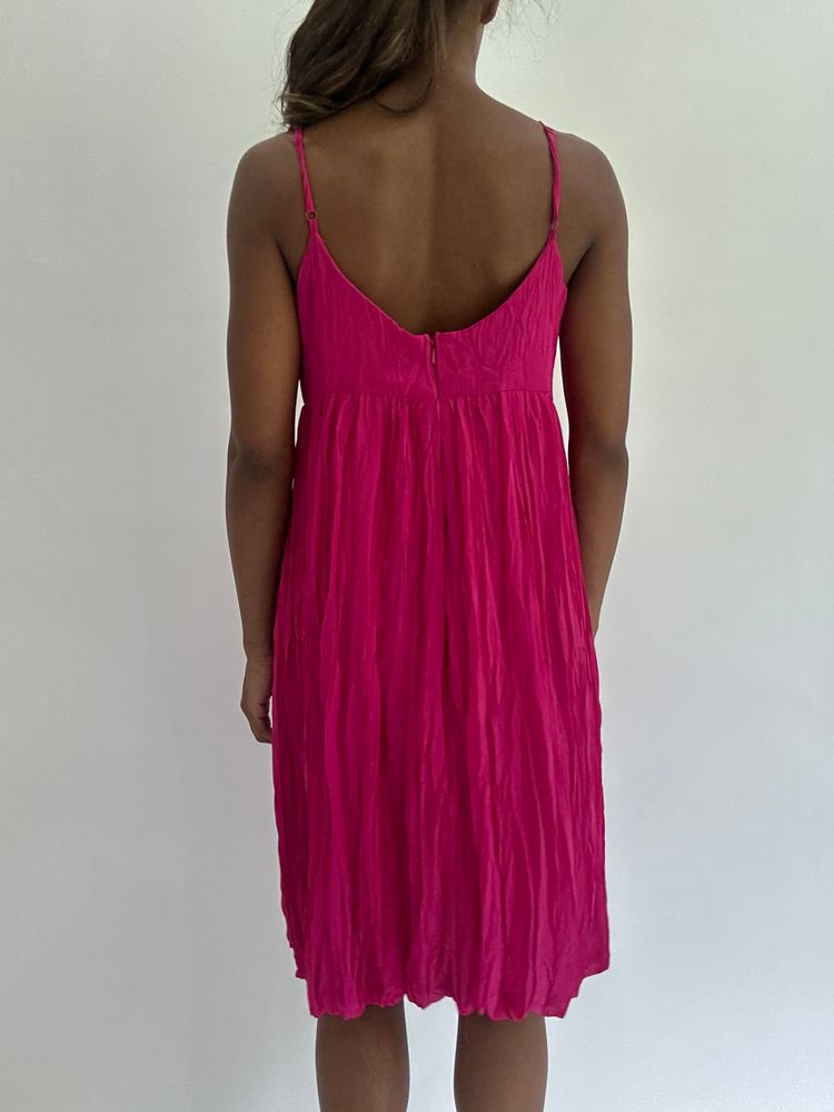 💚colourmaxxing drop | small/medium pink draped midi dress 3