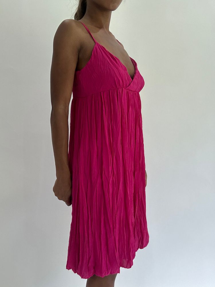 💚colourmaxxing drop | small/medium pink draped midi dress 6