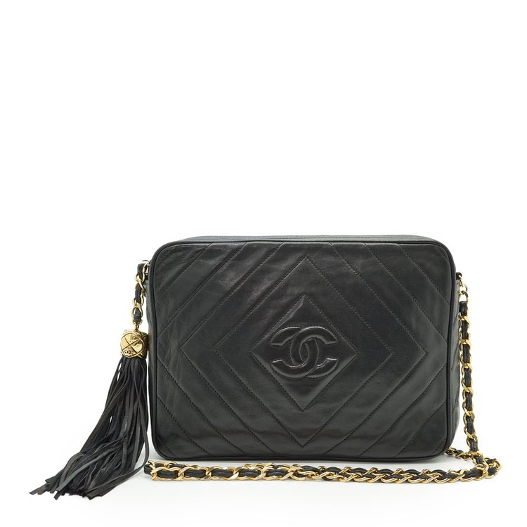Chanel Vintage Leather Shoulder Bag Camera Bag