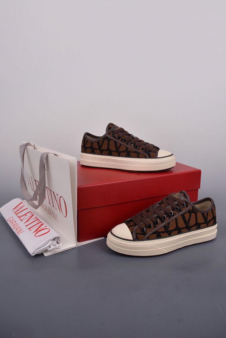 Valentino Valentino Brown Patterned Sneakers product image