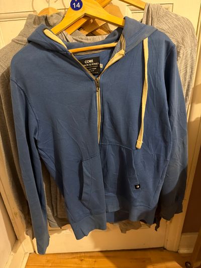 Jack & Jones Blue Zip-Up Hoodie