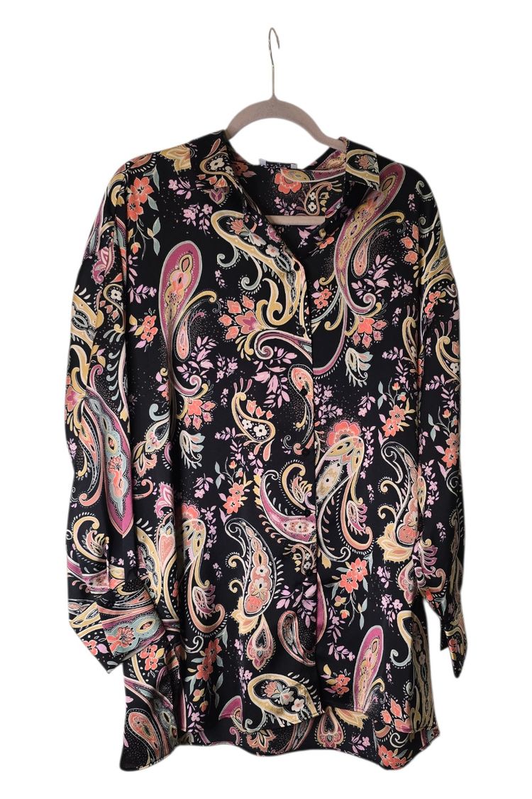 Paisley Patterned Long Sleeve Shirt