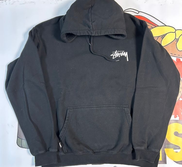 Stussy Black Hoodie With Dice Graphic