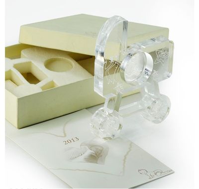 1/2oz 925 silver proof newborn coin and display