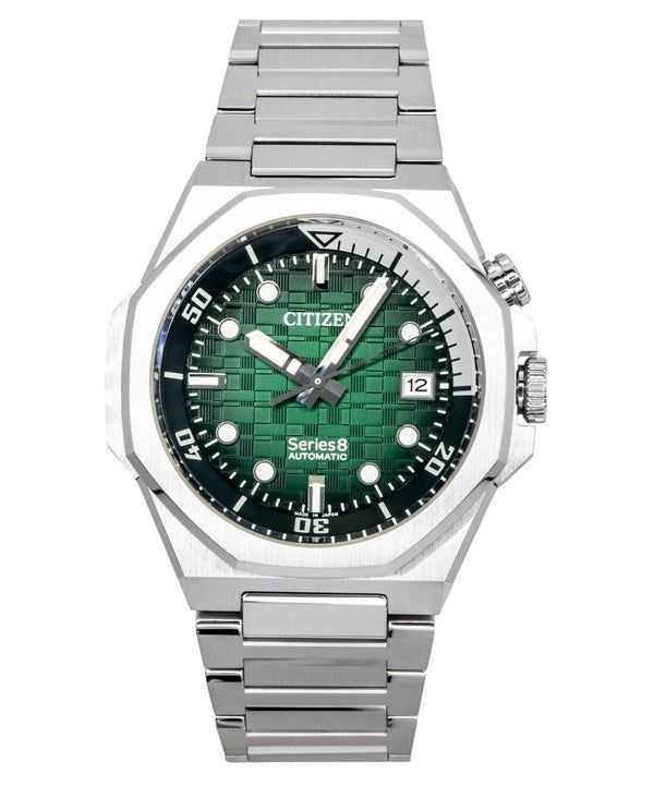 Citizen Series 8 Stainless Steel Green Dial Automatic Diver's NB6060-58X 200M Men's Watch image 1