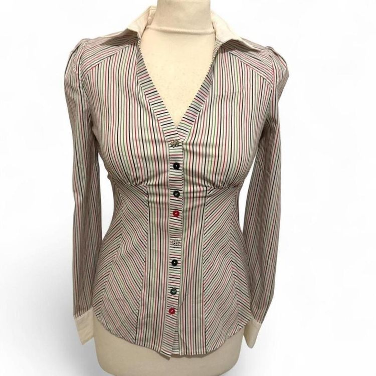 Next Striped Button-Up Shirt size S 3