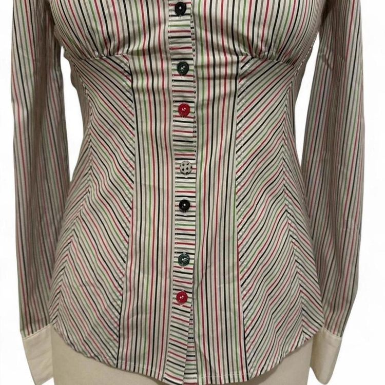 Next Striped Button-Up Shirt size S 5