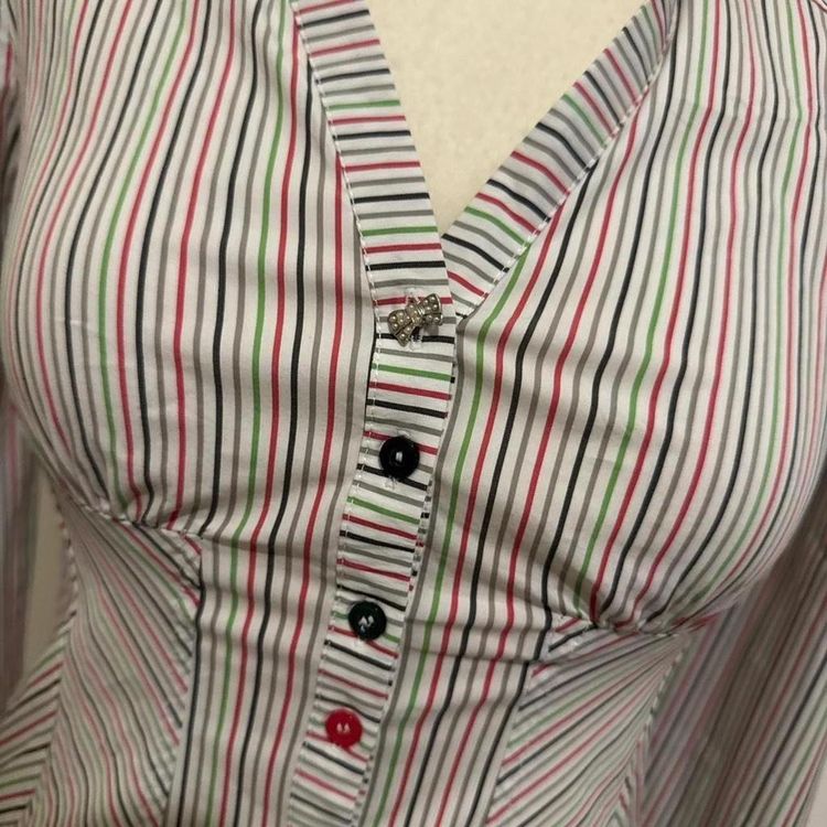 Next Striped Button-Up Shirt size S 4
