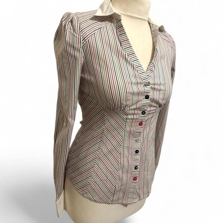 Next Striped Button-Up Shirt size S 2