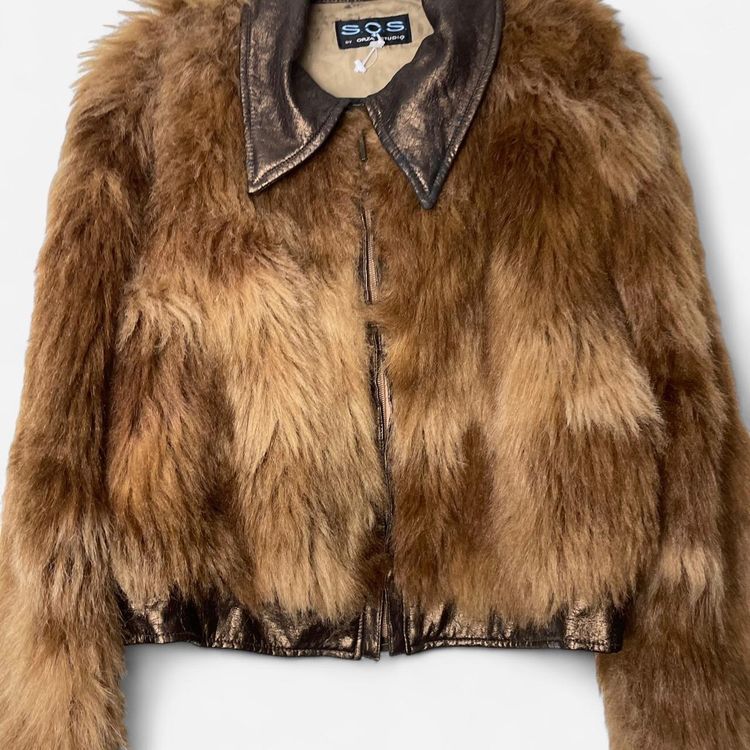 Other Fauxfur jacket with metallic collar and hem product image