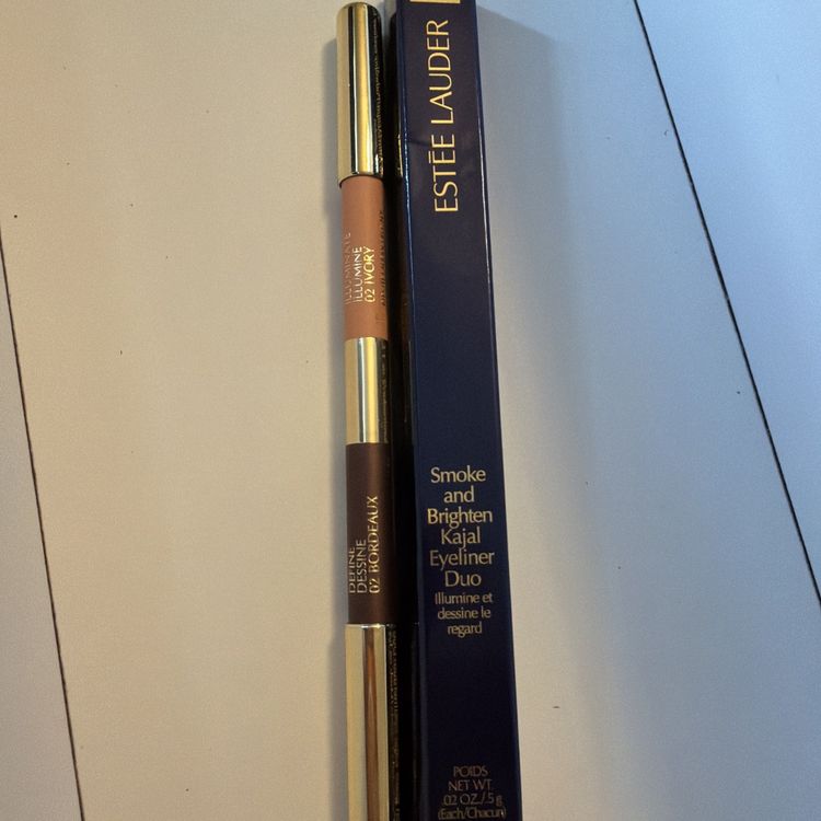 Estee Lauder Smoke and Brighten Kajal Eyeliner Duo 02 Bordeaux/Ivory BNIB image 1