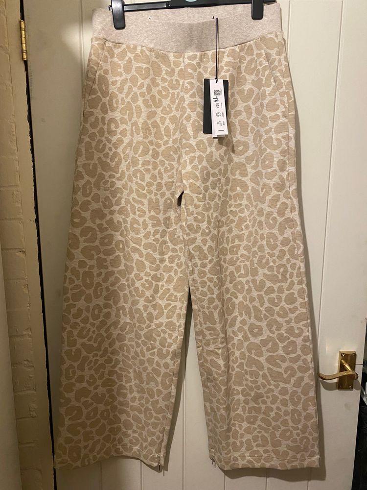 Hugo boss Naomi Campbell colab Beige Leopard Print Pants