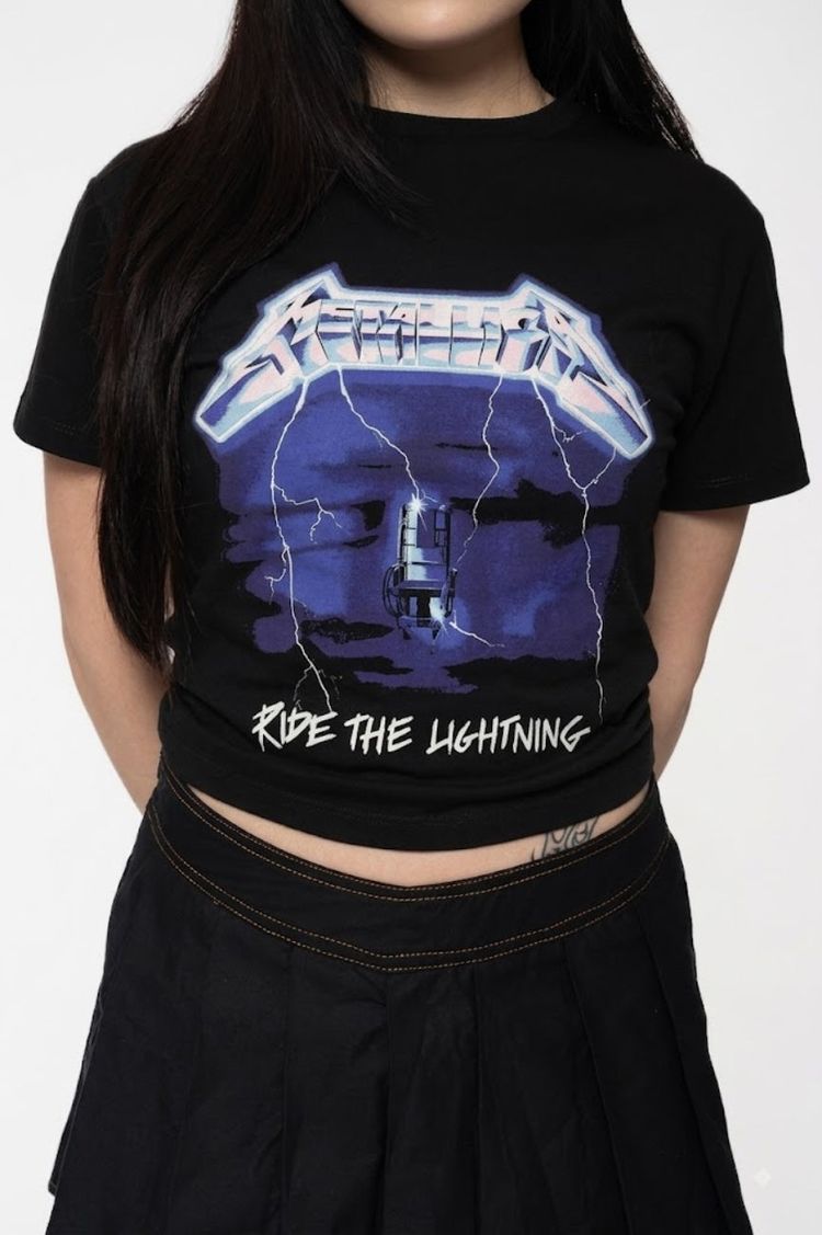 Metallica Ride The Lightning Crop Top 3