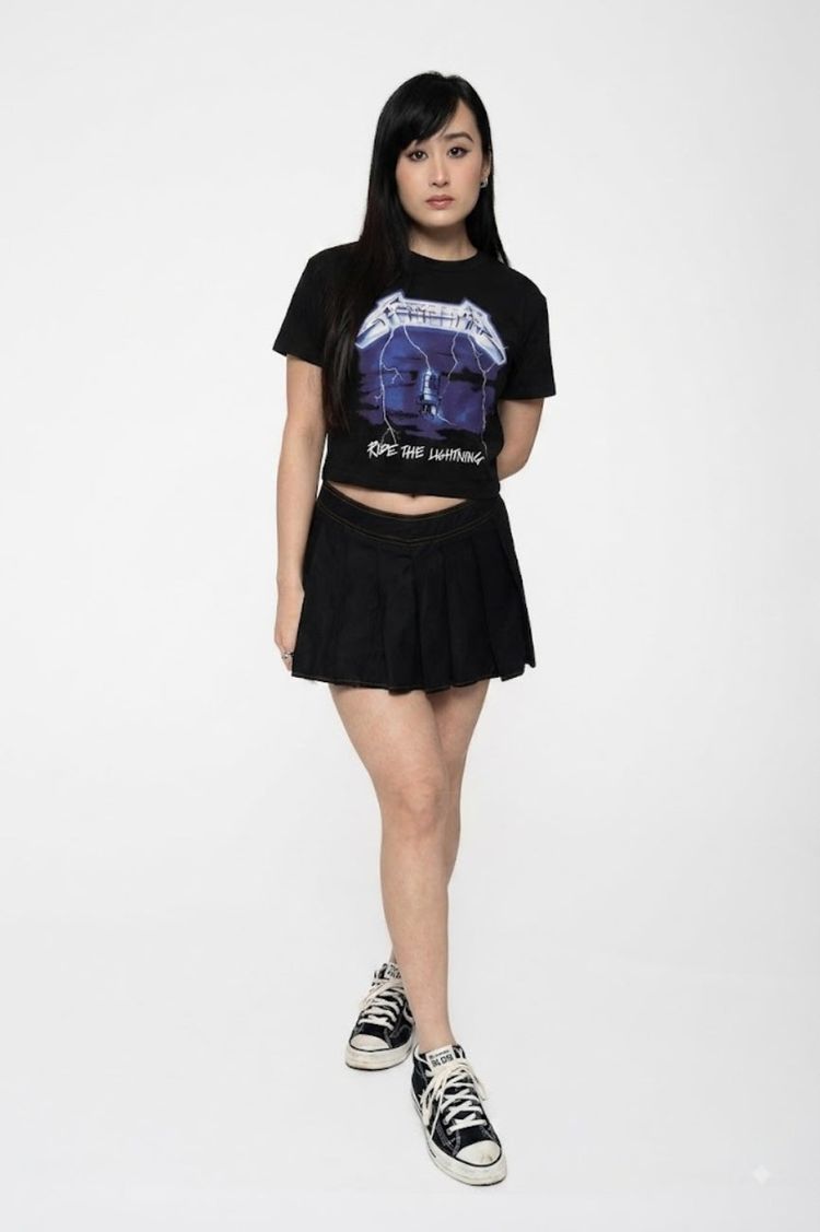 Metallica Ride The Lightning Crop Top 6