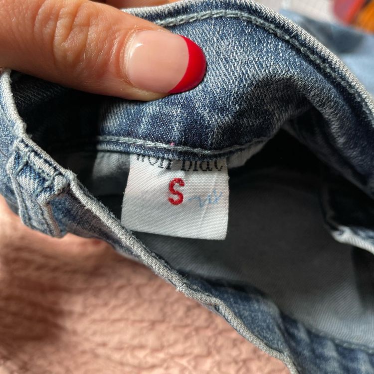 Immagine di 90s 00s denim maxi skirt with embroidery and lace up sides   3